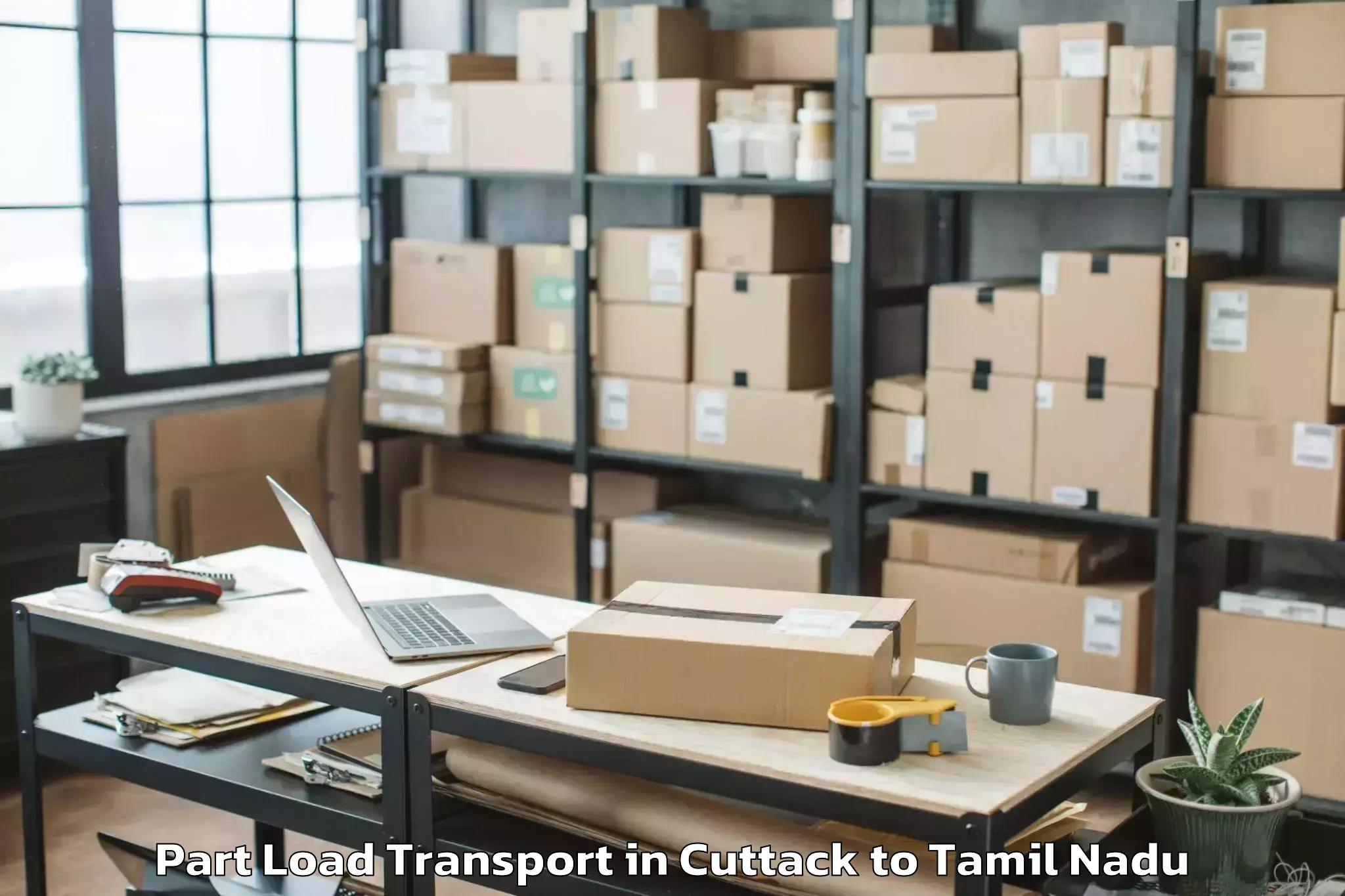 Hassle-Free Cuttack to Villupuram Part Load Transport